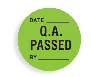quality assurance labels date q a passed by quality assurance labels ...