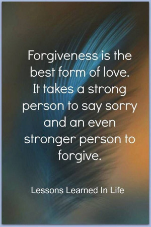 Finding forgiveness... or asking for it.