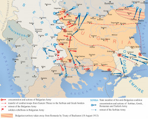 Second Balkan War Map
