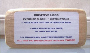 Funny Exercise Block Picture Twice