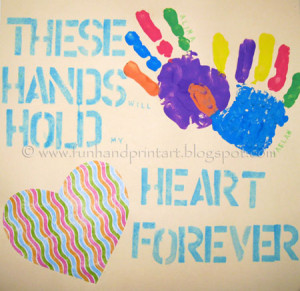 These Hands Will Hold My Heart Forever Gift Idea for Grandma