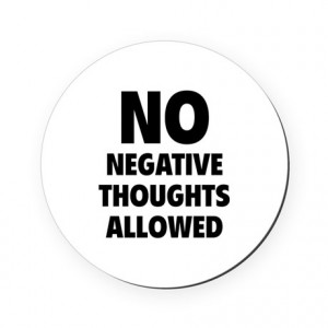 ... Kitchen & Entertaining > NO Negative Thoughts Allowed Round Coaster