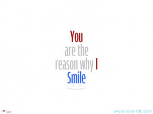 In Love: You are the reason why I smile