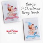 Baby’s First Christmas Brag Book with Mod Podge Sparkle