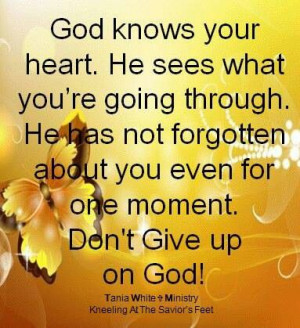 Don't give up on God!