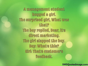 management student hugged a girl...