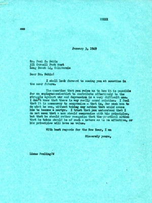 Dr Linus Pauling Was a Secret UFO Researcher