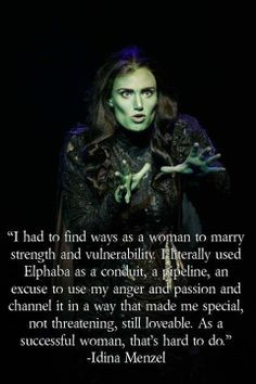 ... menzel win plays elphaba idina menzel quotes staging version broadway