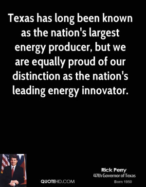 Texas has long been known as the nation's largest energy producer, but ...