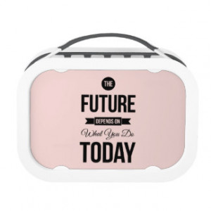 Pink Motivational Quote The Future Lunchboxes