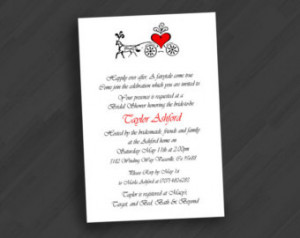 Cinderella's Carriage Invitatio ns for SaveDates/Birthday/Wedding ...