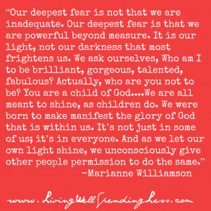 Our deepest fear quote--love this! #quotations