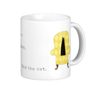 Funny black cat quote mug