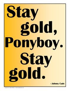 The Outsiders Quotes From The Book Free quote posters for 