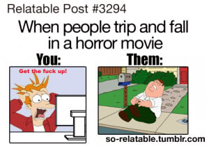 ... LOL funny gifs funny gif true humor family guy relatable Horror Movies