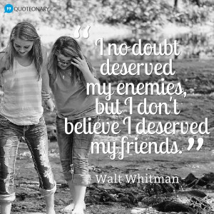 Walt Whitman #quote about friendship