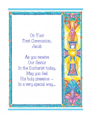 His Holy Presence First Communion Printable Cards