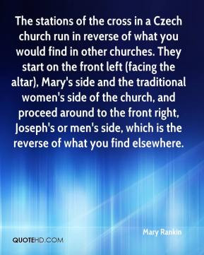 The stations of the cross in a Czech church run in reverse of what you ...