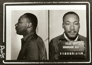 Martin Luther King, Jr.’s Birmingham, AL mugshot, April 12, 1963.