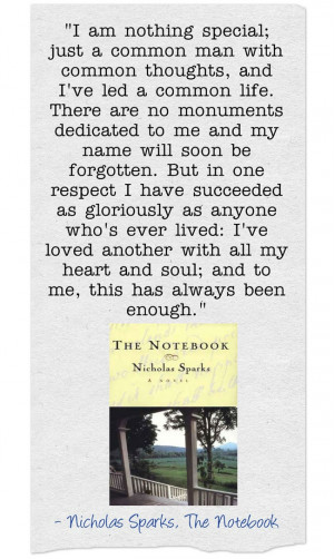 Notebook by Nicholas Sparks 