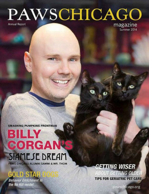 Billy Corgan and his two purring pals proudly posed for the cover of ...