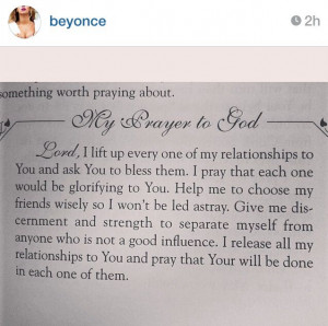 beyonce #instagram #prayer #friendship