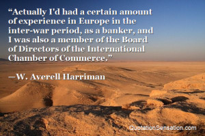 ... of the International Chamber of Commerce. - W. Averell Harriman