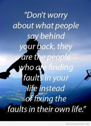 People behind your back quote