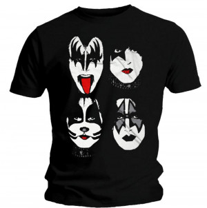 Official Band T Shirt KISS Gene Simmons STAND Band Faces Thumbnail 2