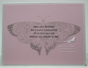 Happy Birthday Butterfly Card The butterflies were all made