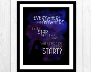 ... Star That Ever Was - Doctor Who Quote Print, Doctor Who Poster 8.5x11