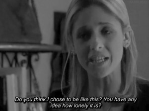 gif sad Season 2 black and white gif Buffy the vampire Slayer becoming ...