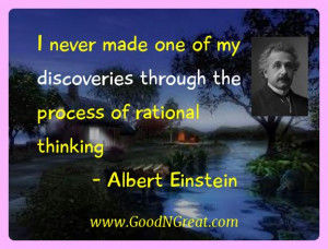 Albert Einstein Inspirational Quotes - I never made one of my ...
