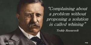 Complaining about a problem without proposing a solution is called ...
