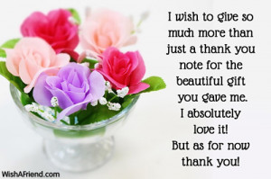 to give so much more than just a thank you note for the beautiful gift ...