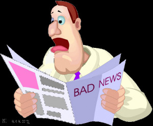 St-Takla.org Image: Man reading bad news, clipart صورة في ...