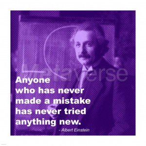 Einstein Try Something New Quote art print