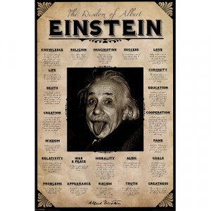 Albert Einstein (Wisdom, Quotes) Art Poster Print - 24x36