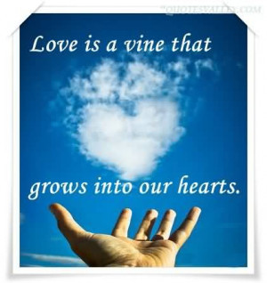 Love Is A Vine That Grows Into Our Hearts