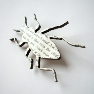 Image of Franz Kafka - 'Metamorphosis' original book page brooch