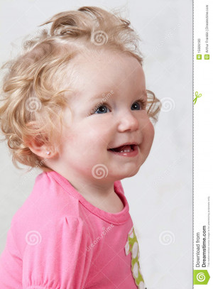 One Year Old Baby Girl Smiling