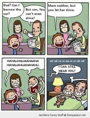 mom cant drive comic kid boy borrow funny pics pictures pic picture ...