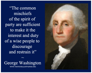 ... two major political parties george washington warned against political