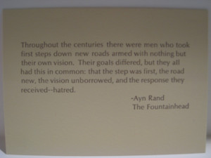 below is an excerpt from the fountainhead that i printed using metal ...