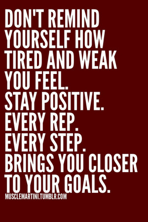 Positive Fitness Goals Quotes