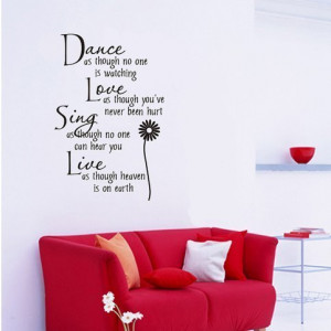 ... love sing live Wall Quotes Decal Removable stickers decor Vinyl Art