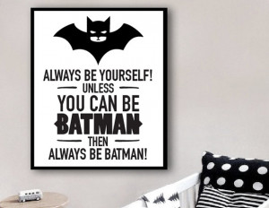 Super Hero Quote Art print, Black and White Digital Art, Modern ...