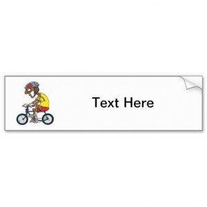 Motocross BMX Race - Bicycle Cartoons Car Bumper Sticker