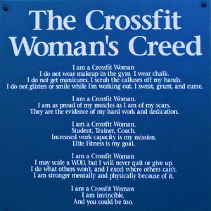 Crossfit woman's creed