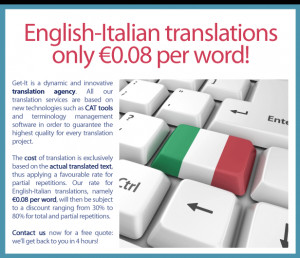 Get a free quote for your English-Italian translation now!